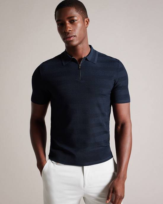 Magliette Polo Ted Baker Stree Uomo Blu Marino | XWBPM8290