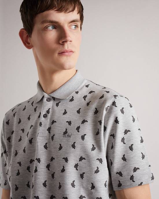 Magliette Polo Ted Baker Vyner Uomo Grigie | DTGAB2371