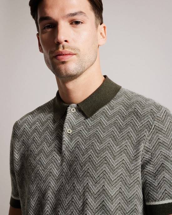 Magliette Polo Ted Baker Waldun Uomo Verdi Scuro | QAKHW5249