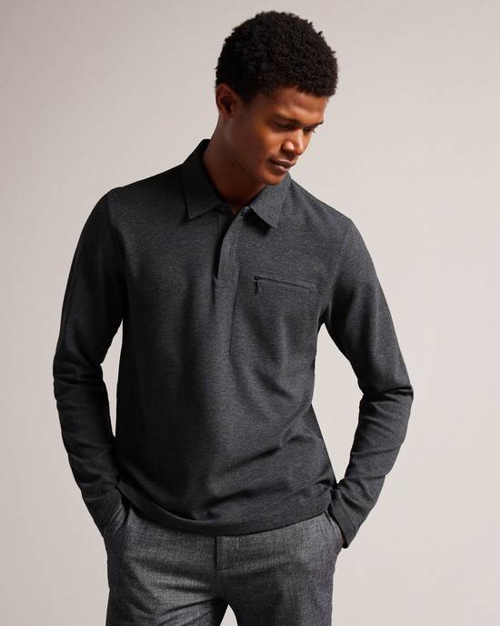 Magliette Polo Ted Baker Wavelo Uomo Grigie | FTOZP0863