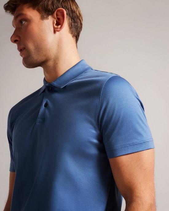 Magliette Polo Ted Baker Zeiter Uomo Blu Scuro | CVYHR5176
