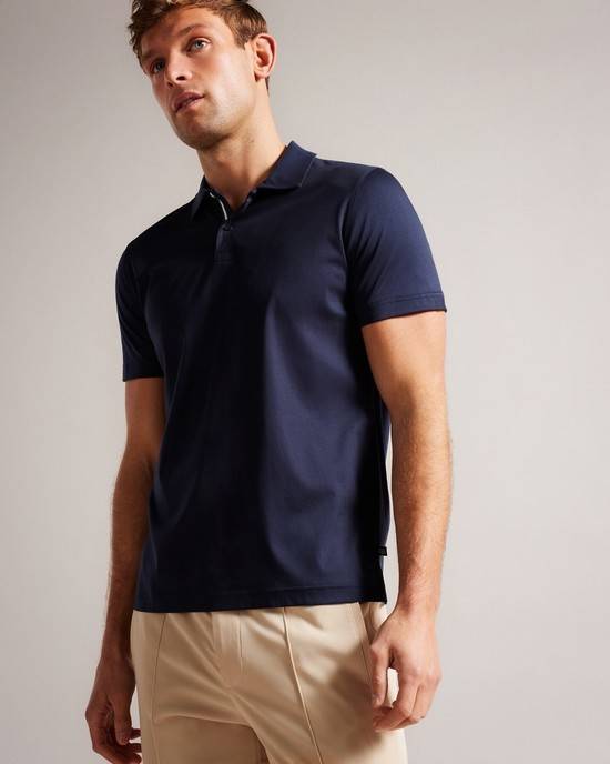 Magliette Polo Ted Baker Zeiter Uomo Blu Marino | MRWFA7918