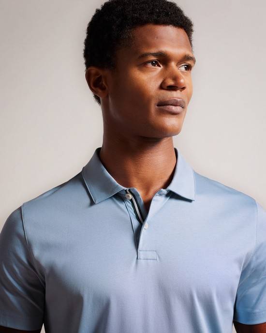 Magliette Polo Ted Baker Zeiter Uomo Blu | YZCBI9367
