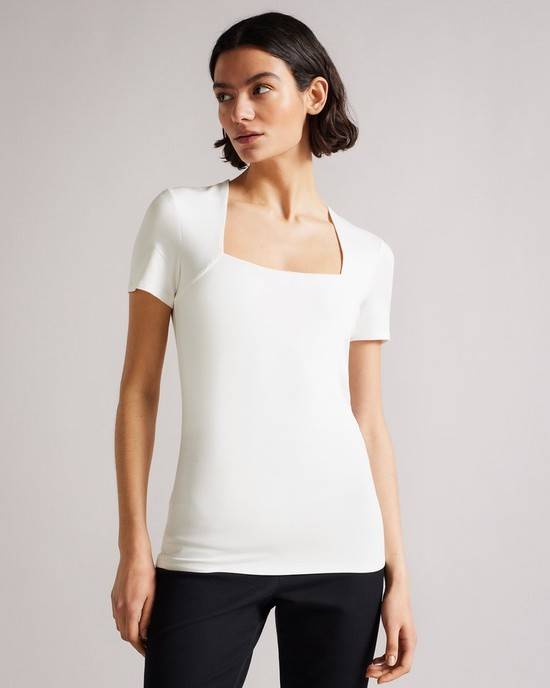 Magliette Ted Baker Gerbela Donna Bianche | XNWPG4301