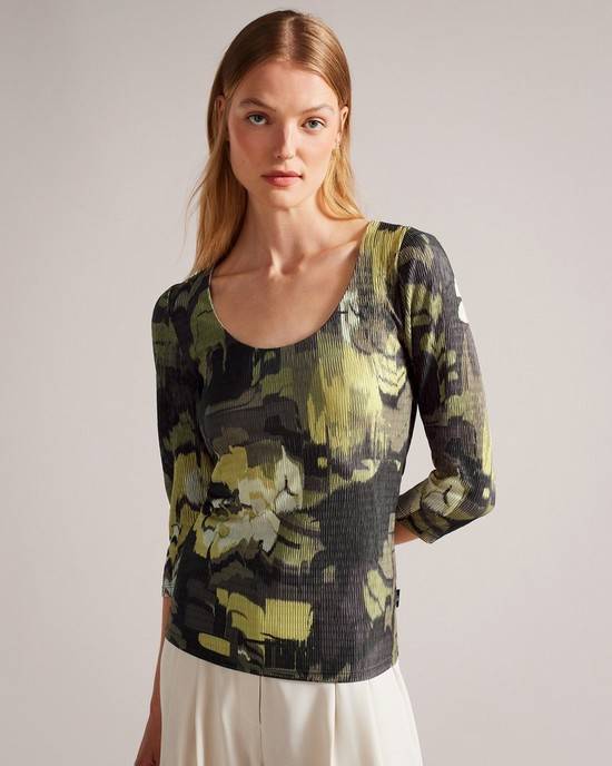 Magliette Ted Baker Jolien Donna Verdi Chiaro | LVABX9561