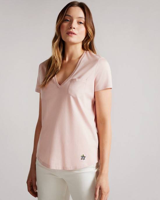 Magliette Ted Baker Lovage Donna Rosa | YMWDA4963