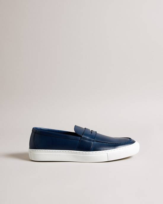 Mocassini Ted Baker Hecter Uomo Blu Marino | AOUBC9487