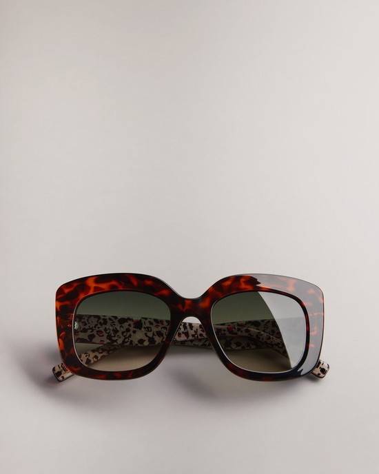 Occhiali da Sole Ted Baker Haattie Donna Nere Arancioni | YAUJR1940
