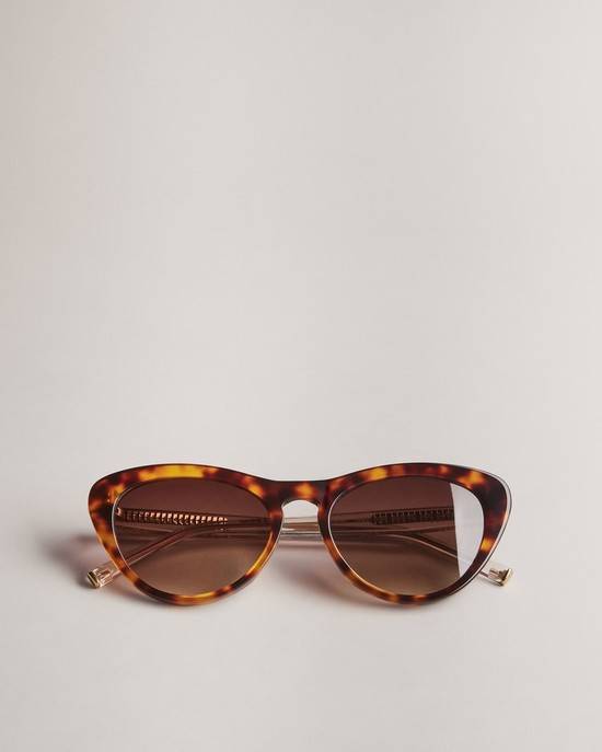 Occhiali da Sole Ted Baker Violets Donna Nere Arancioni | IEBXM2306