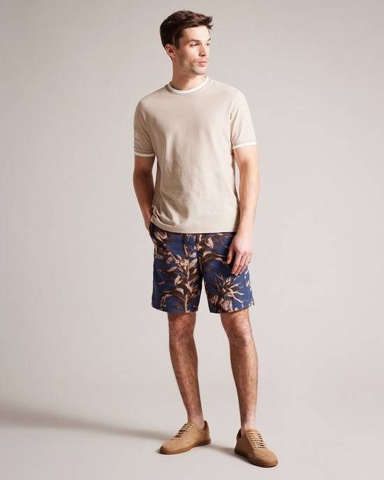 Pantaloncini Ted Baker Canriya Uomo Blu Marino | KFQWM9036