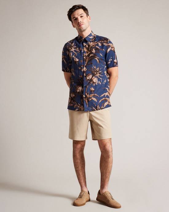 Pantaloncini Ted Baker Creswel Uomo Beige | SYFJR3425