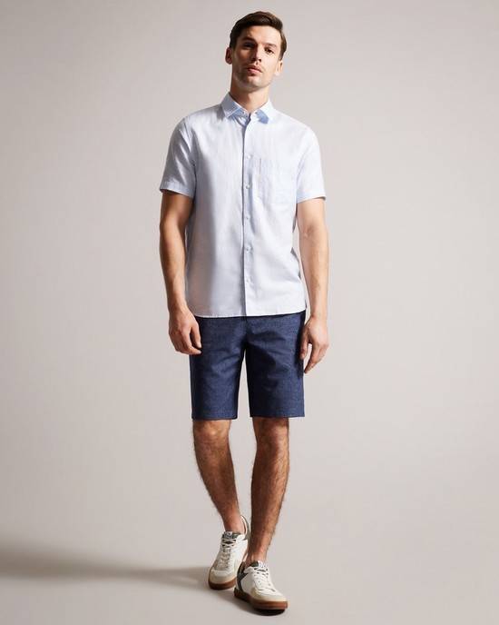 Pantaloncini Ted Baker Galera Uomo Blu Marino | HSZTF7489