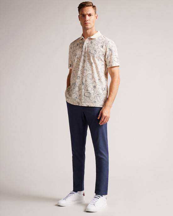 Pantaloni Ted Baker Baren Uomo Blu Marino | LXOHE0285