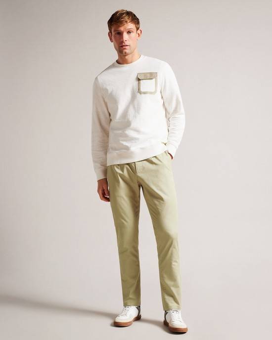 Pantaloni Ted Baker Bossar Uomo Beige | OJFBQ2093