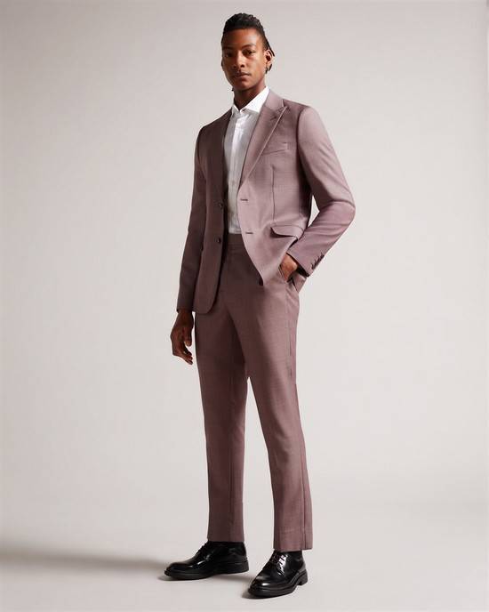 Pantaloni Ted Baker Byront Uomo Rosa | QLNXU0782