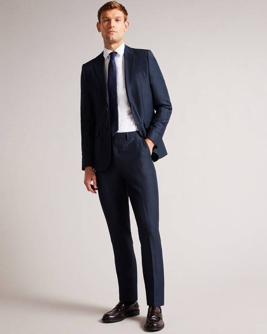 Pantaloni Ted Baker Lancet Uomo Blu Marino | GSAQR7389