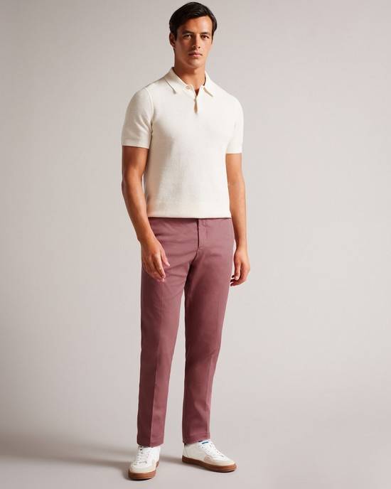 Pantaloni Ted Baker Quarts Uomo Bordeaux | CVRLM3052