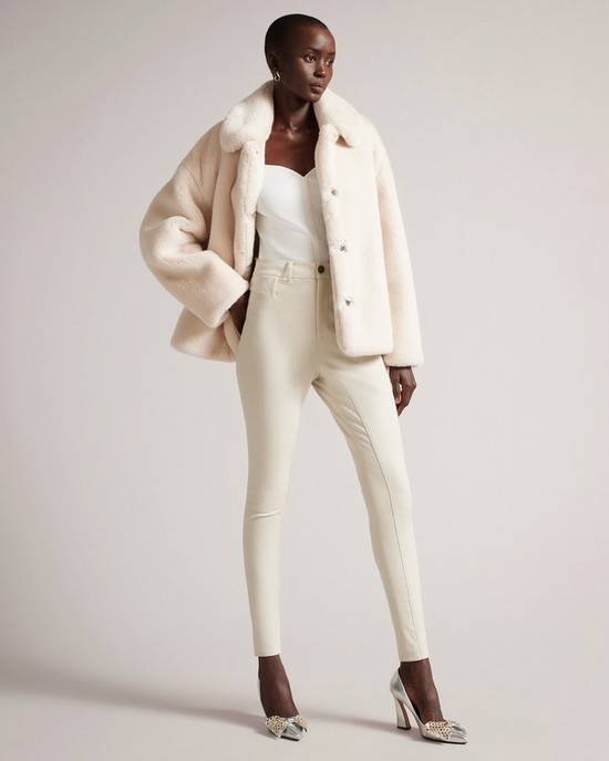 Pantaloni Ted Baker Tesia Donna Beige | WPRZK2653