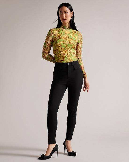 Pantaloni Ted Baker Tesia Donna Nere | UTNQI0421