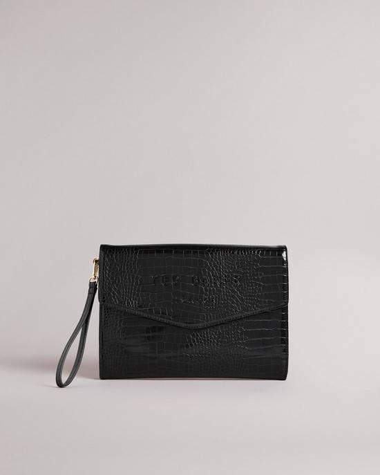 Pochette Ted Baker Crocey Donna Nere | VOUFR7019