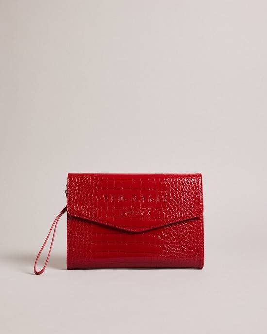 Pochette Ted Baker Crocey Donna Rosse | VNGLO1832
