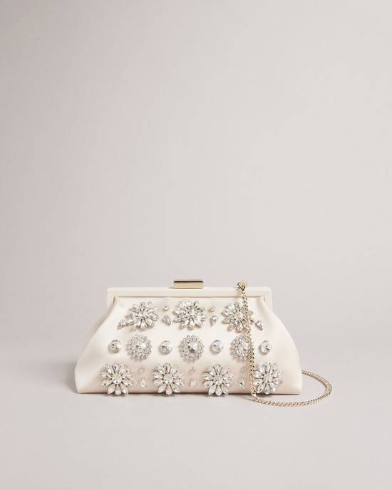 Pochette Ted Baker Crysta Donna Bianche Argento | RHJGM4180