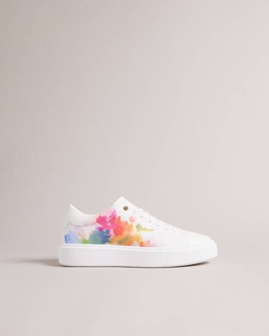 Scarpe Sportive Ted Baker Tennia Donna Bianche Arancioni | UGHAY6314