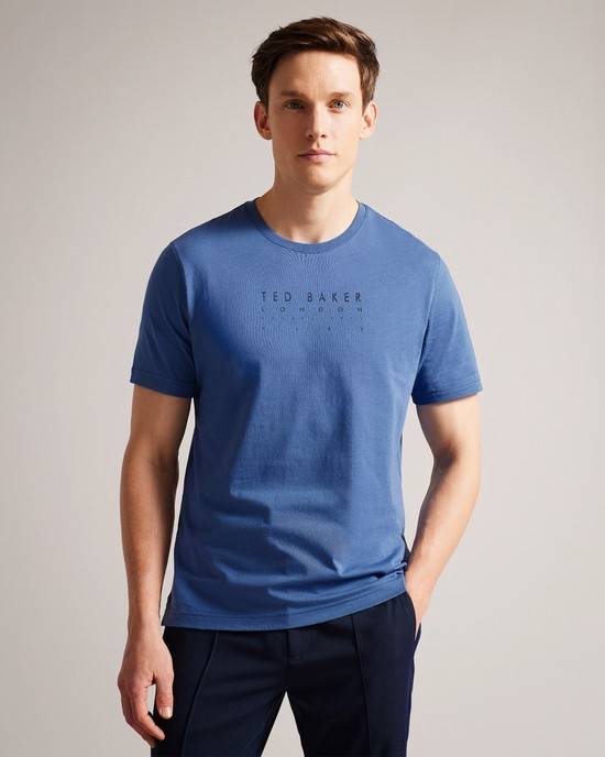 Top Ted Baker Alisbur Uomo Blu Scuro | RWOBA5769