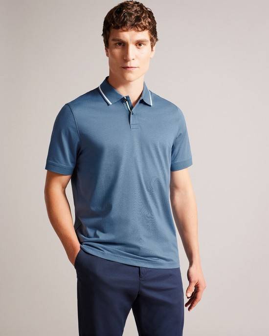 Top Ted Baker Allard Uomo Blu | VUMNG0481