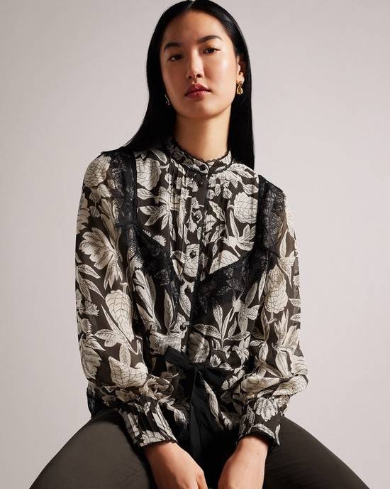 Top Ted Baker Alness Donna Marroni Scuro | UXTRE2468