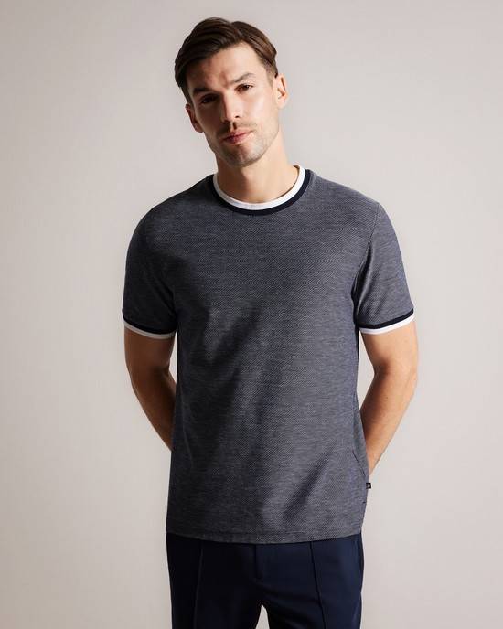 Top Ted Baker Bowker Uomo Blu Marino | FSATC1794