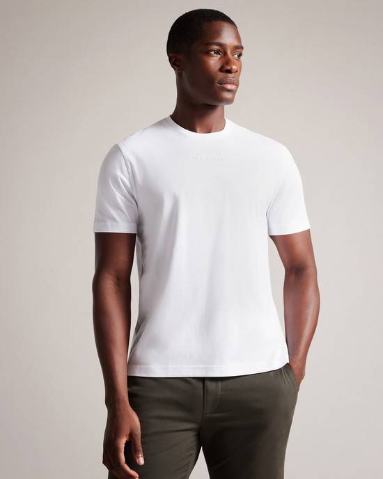 Top Ted Baker Wilkin Uomo Bianche | KXGCY6021