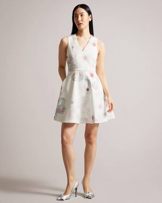 Vestito Ted Baker Emleey Donna Beige | XZUHC2154