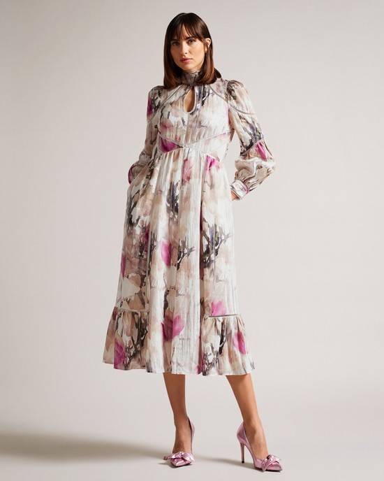 Vestito Ted Baker Freisya Donna Beige Chiaro | ODTFN8714