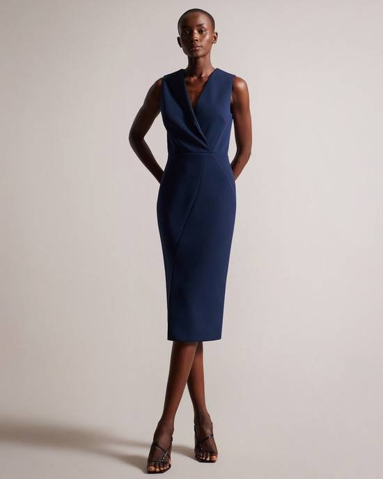 Vestito Ted Baker Tilolah Donna Blu Marino | YLPOQ9745